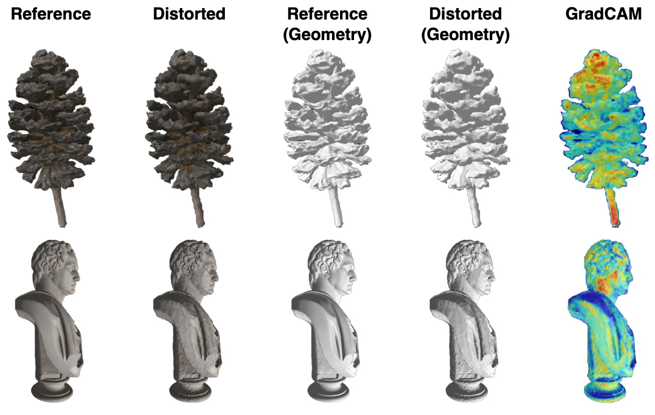 Visualization of GradCAM results on a 3D mesh